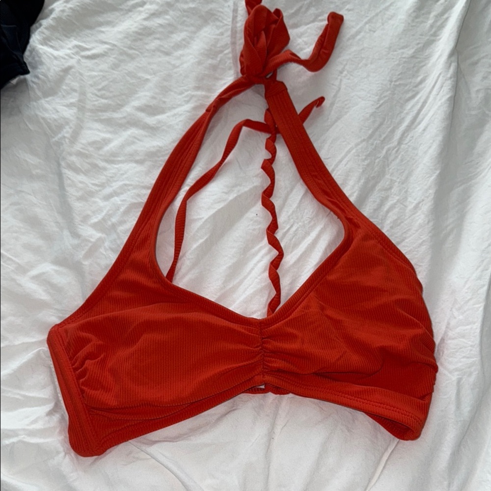 Red Halter Bikini Top